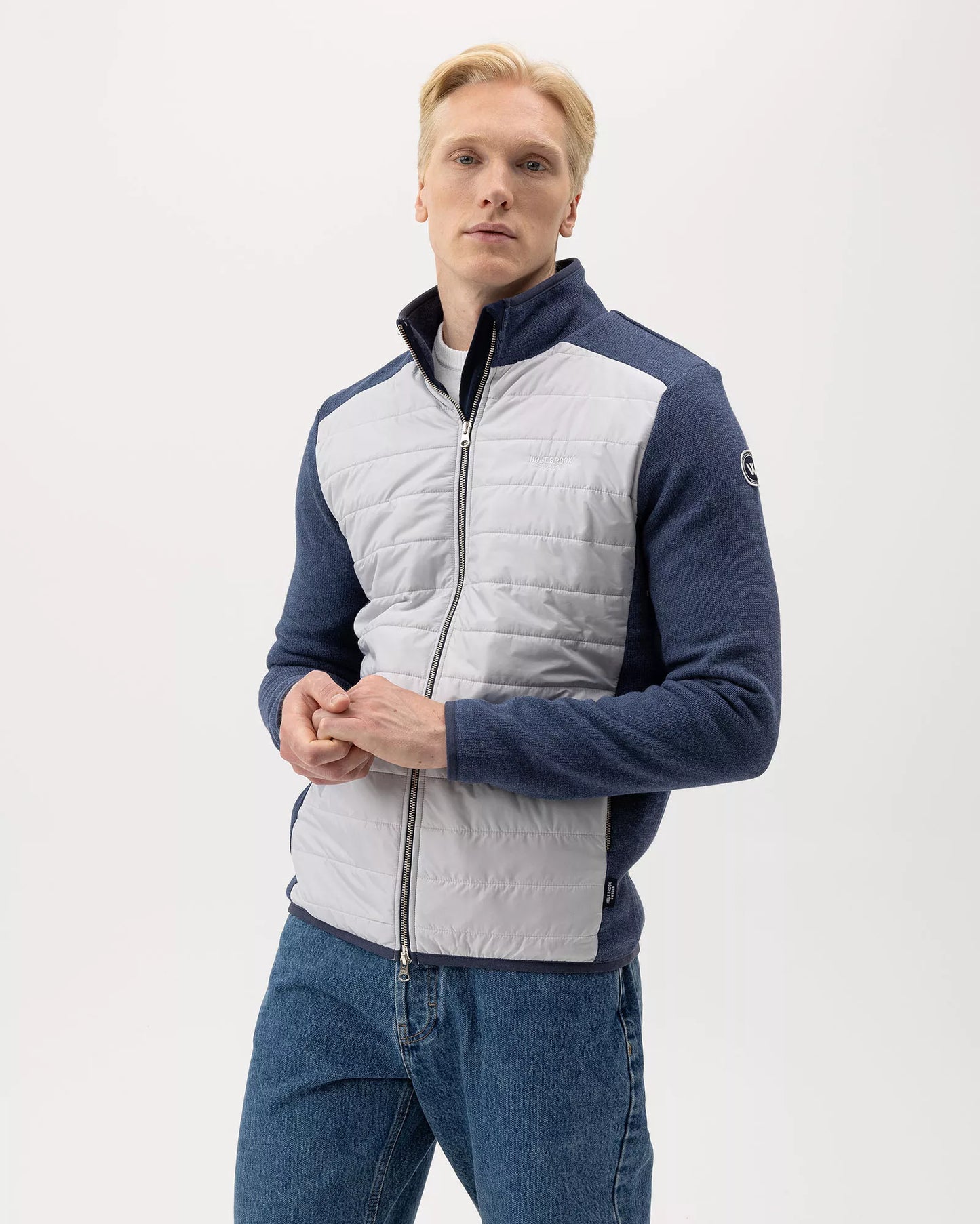 Holebrook Peder Fullzip Windproof - Chambray/Marble Grey