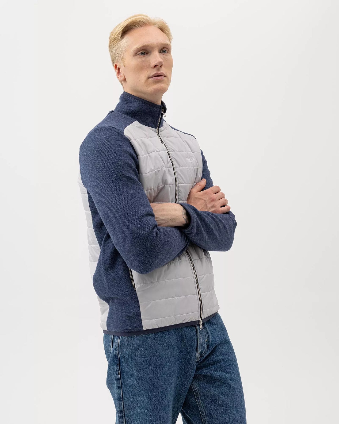 Holebrook Peder Fullzip Windproof - Chambray/Marble Grey