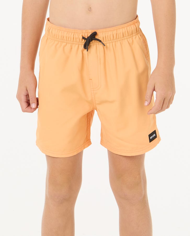 Rip Curl Boys Offset Volley Boardshorts - Mandarin Zest