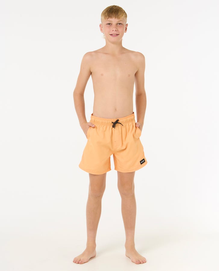 Rip Curl Boys Offset Volley Boardshorts - Mandarin Zest