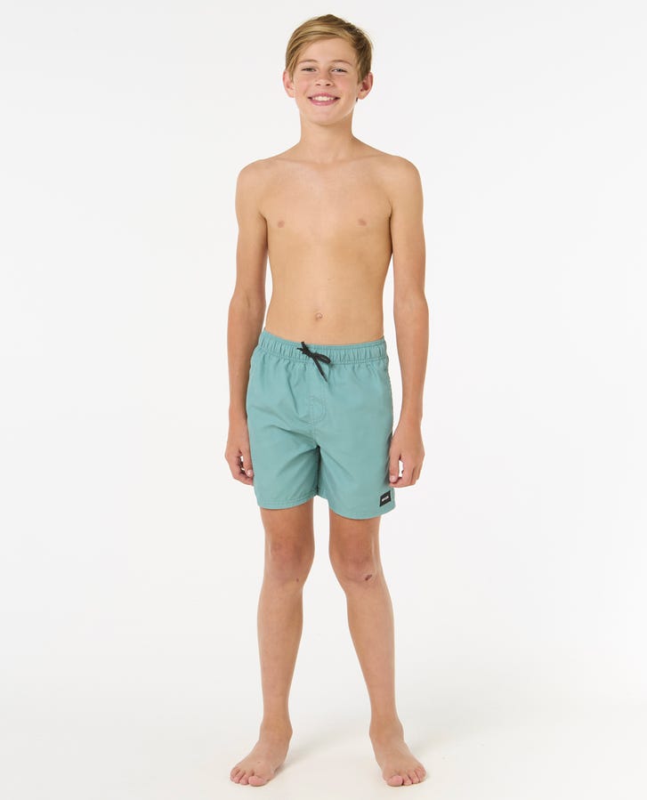 Rip Curl Boys Offset Volley Boardshorts - Blue Lagoon