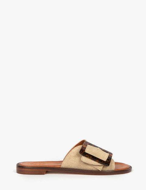 Penelope Chilvers Biarritz Buckle Sandal - Camel