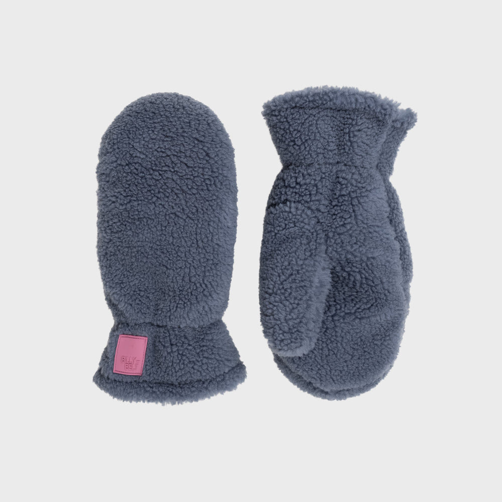 Billy Belt Sherpa Fleece Mittens - Blue