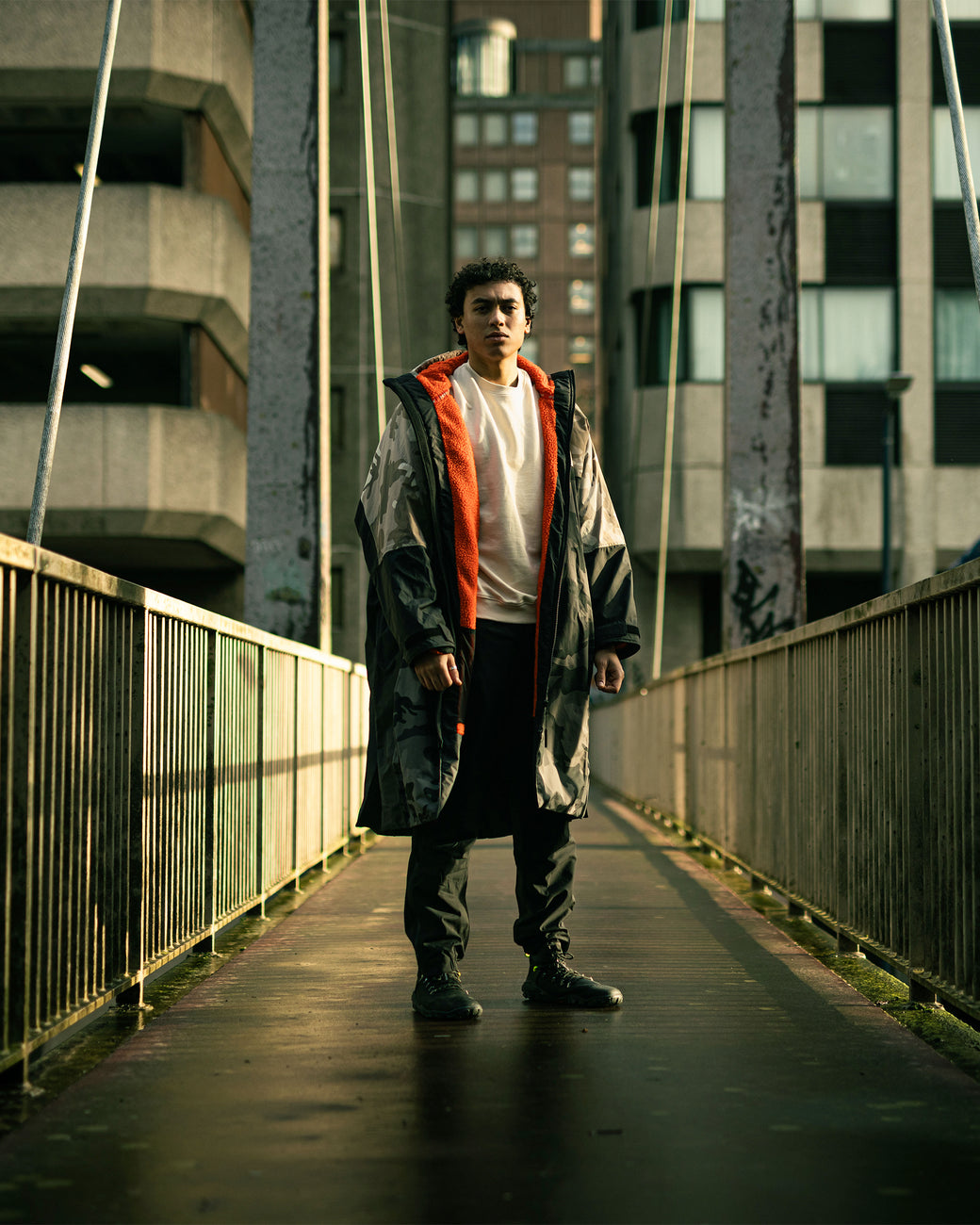 Dryrobe Nexus Changing Robe - Sand Camo/Orange