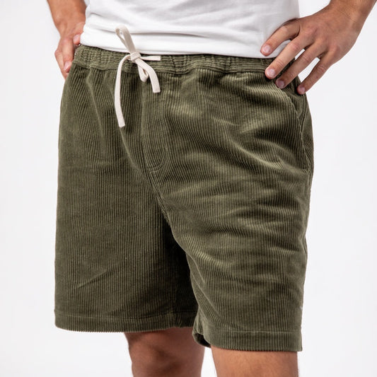 Billy Belt Beach Horizon Corduroy Shorts - Light Khaki