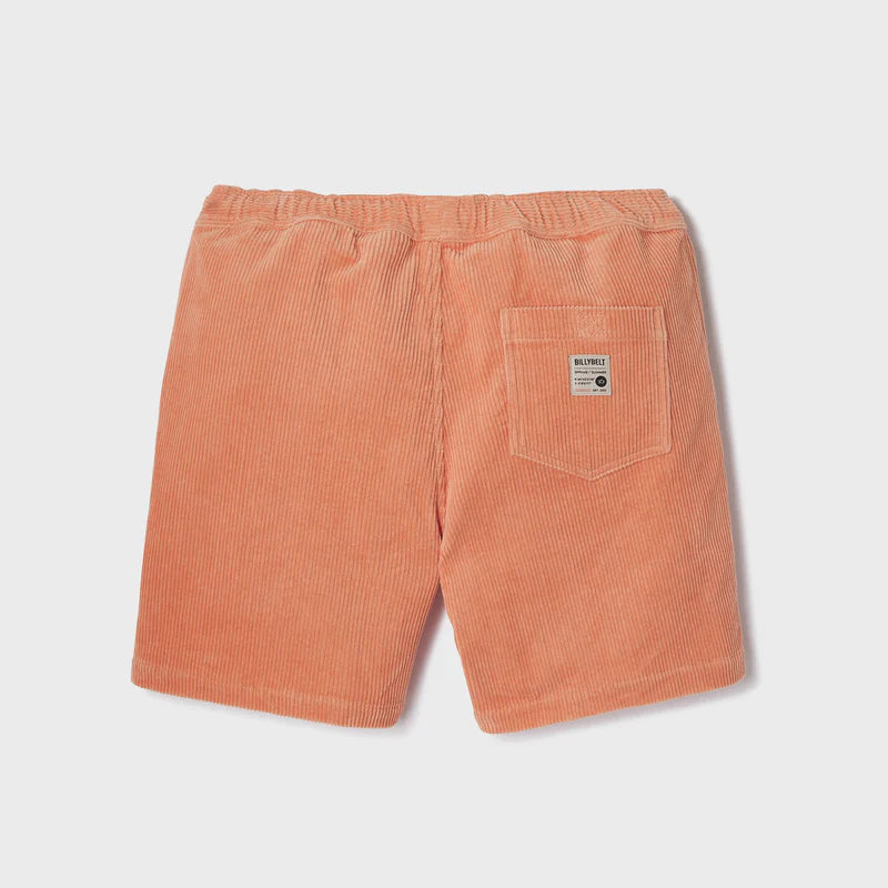 Billy Belt Velvet Cord Shorts - Peach