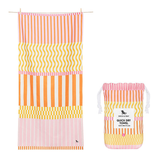 Dock & Bay Beach Towel - Lemonade Waves