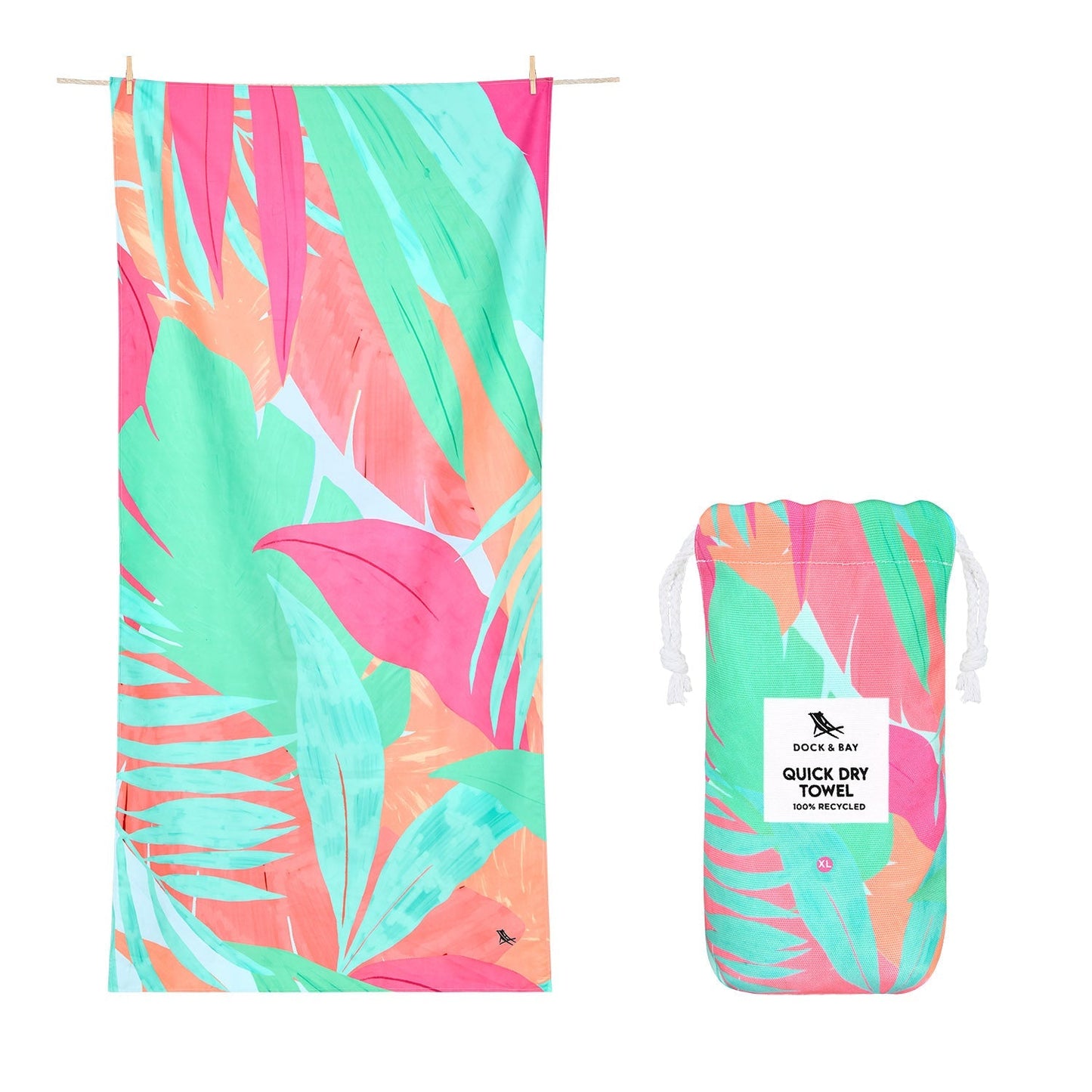 Dock & Bay Beach Towel - Hot Tropics