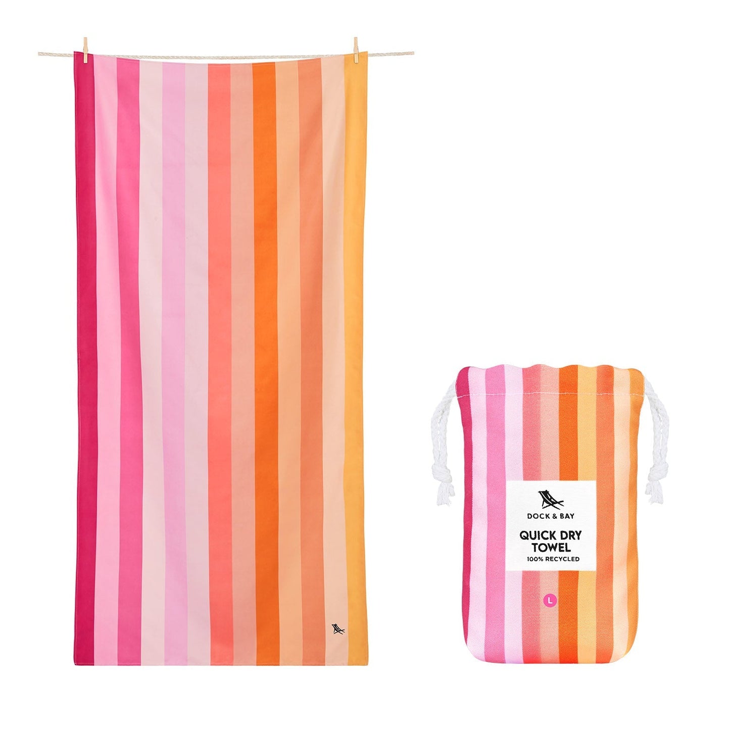 Dock & Bay Beach Towel - Miami Sorbet