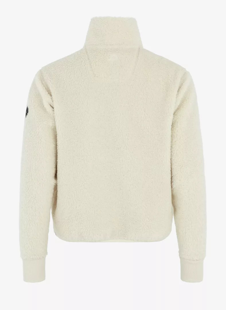 Pelle P Womens Alpage Half Zip Sweater - Cream White