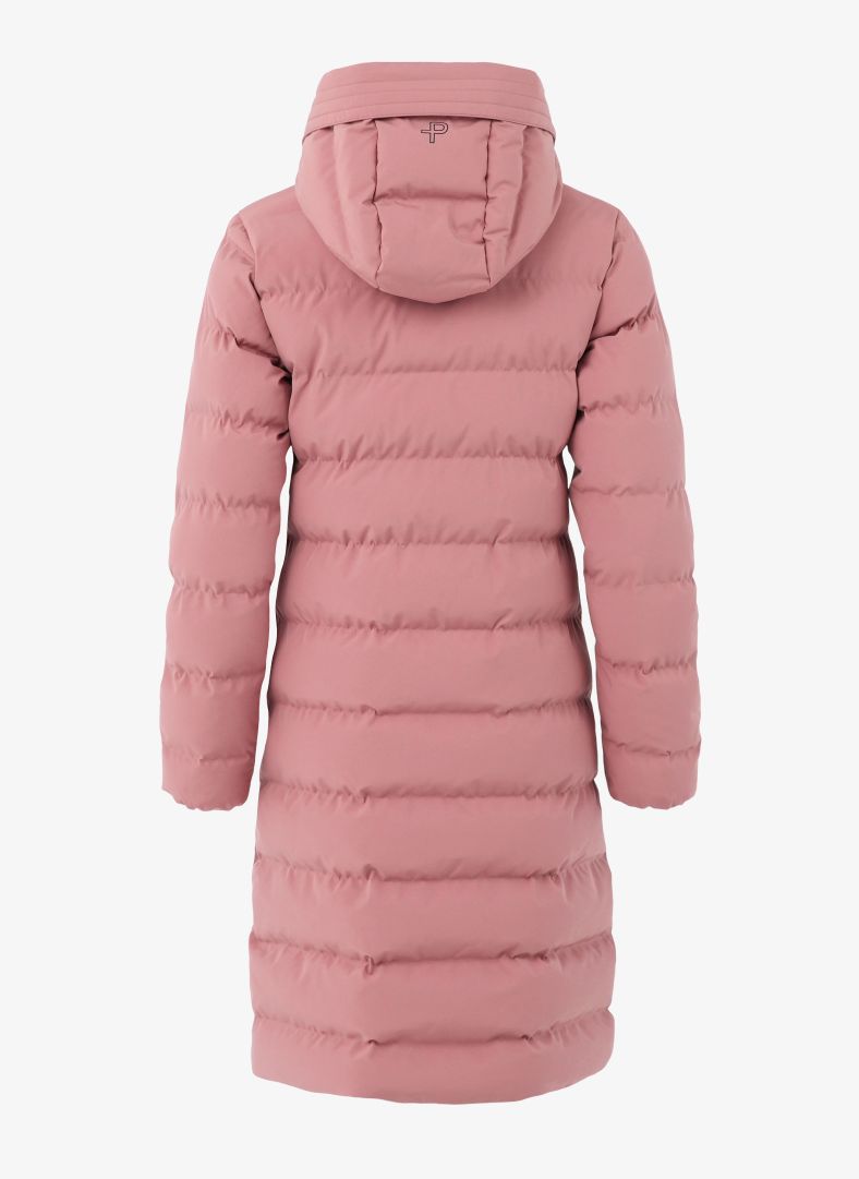 Pelle P Womens Commodus Padded Coat - Cold Blush
