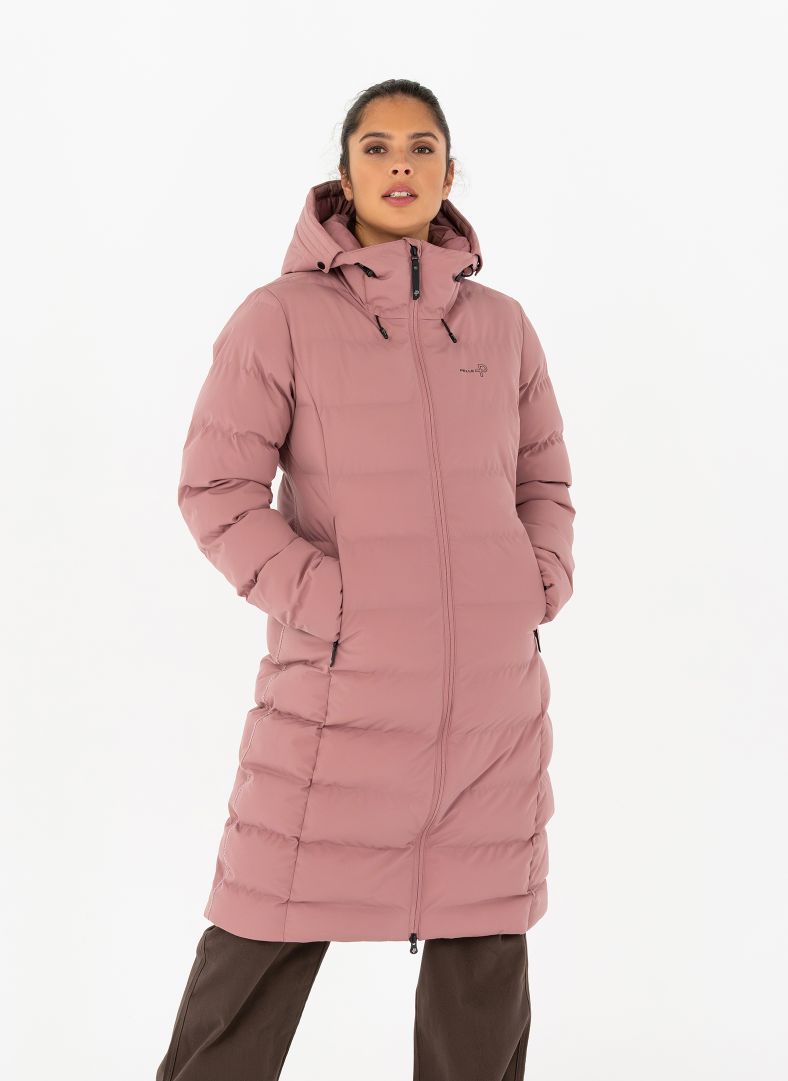 Pelle P Womens Commodus Padded Coat - Cold Blush