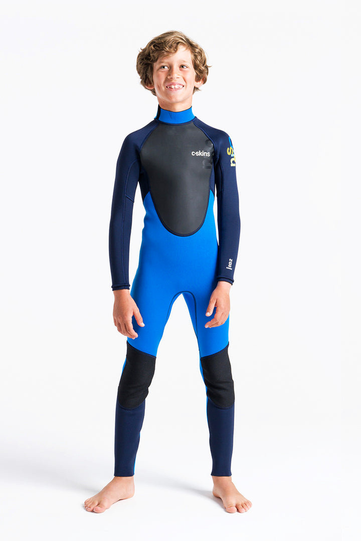 C-Skins Element 3:2 Junior Unisex Steamer - Cyan/Slate/Multi