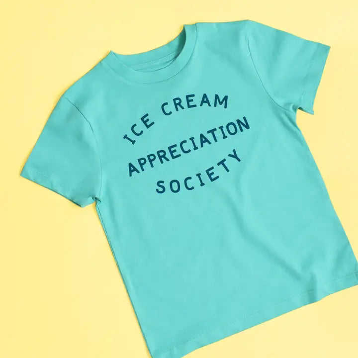 Ice Cream Appreciation Society Kids T Shirt - Tropical Turquoise