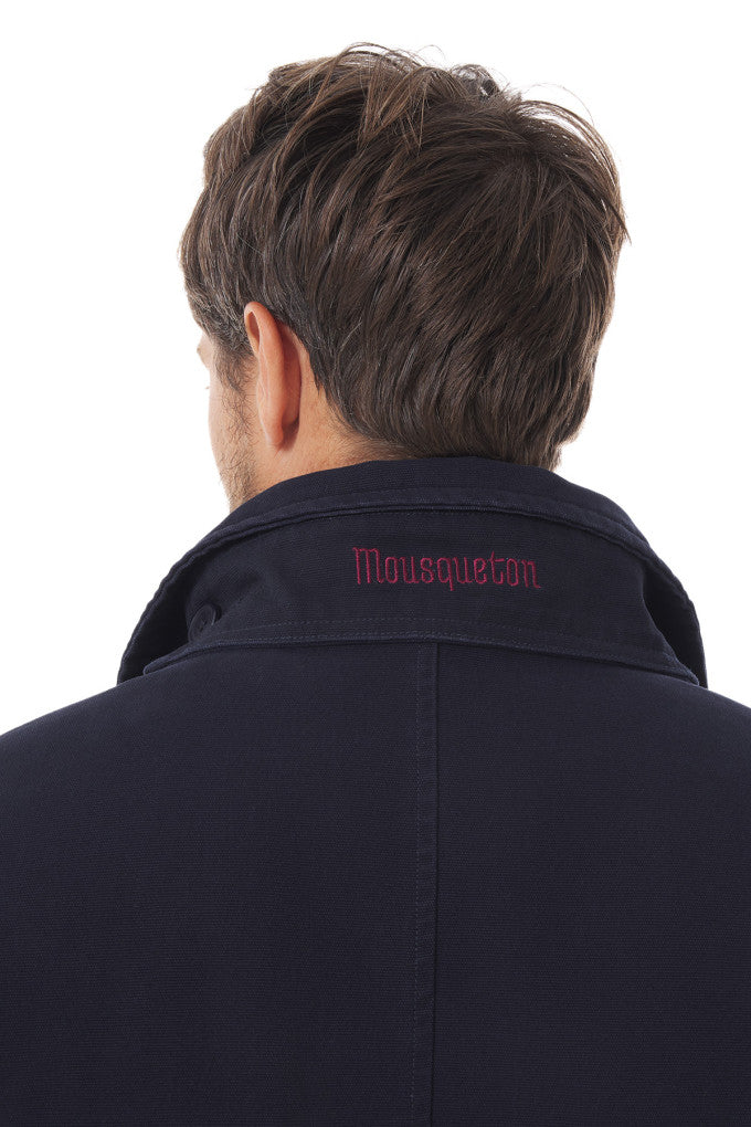 Mousqueton Adamis Quilted Canvas Peacoat - Marine
