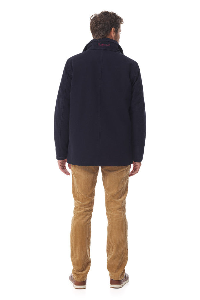 Mousqueton Adamis Quilted Canvas Peacoat - Marine