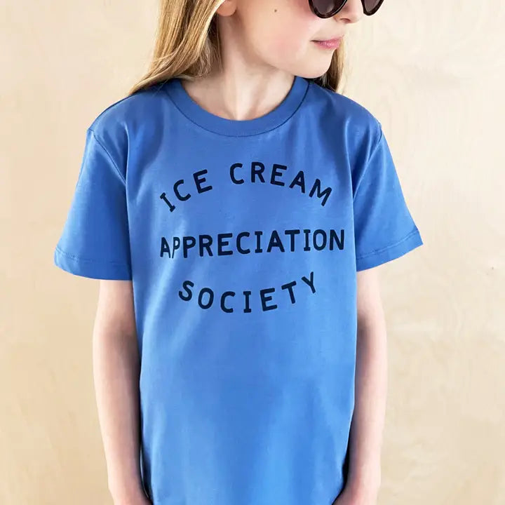 Ice Cream Appreciation Society Kids T Shirt - Blue
