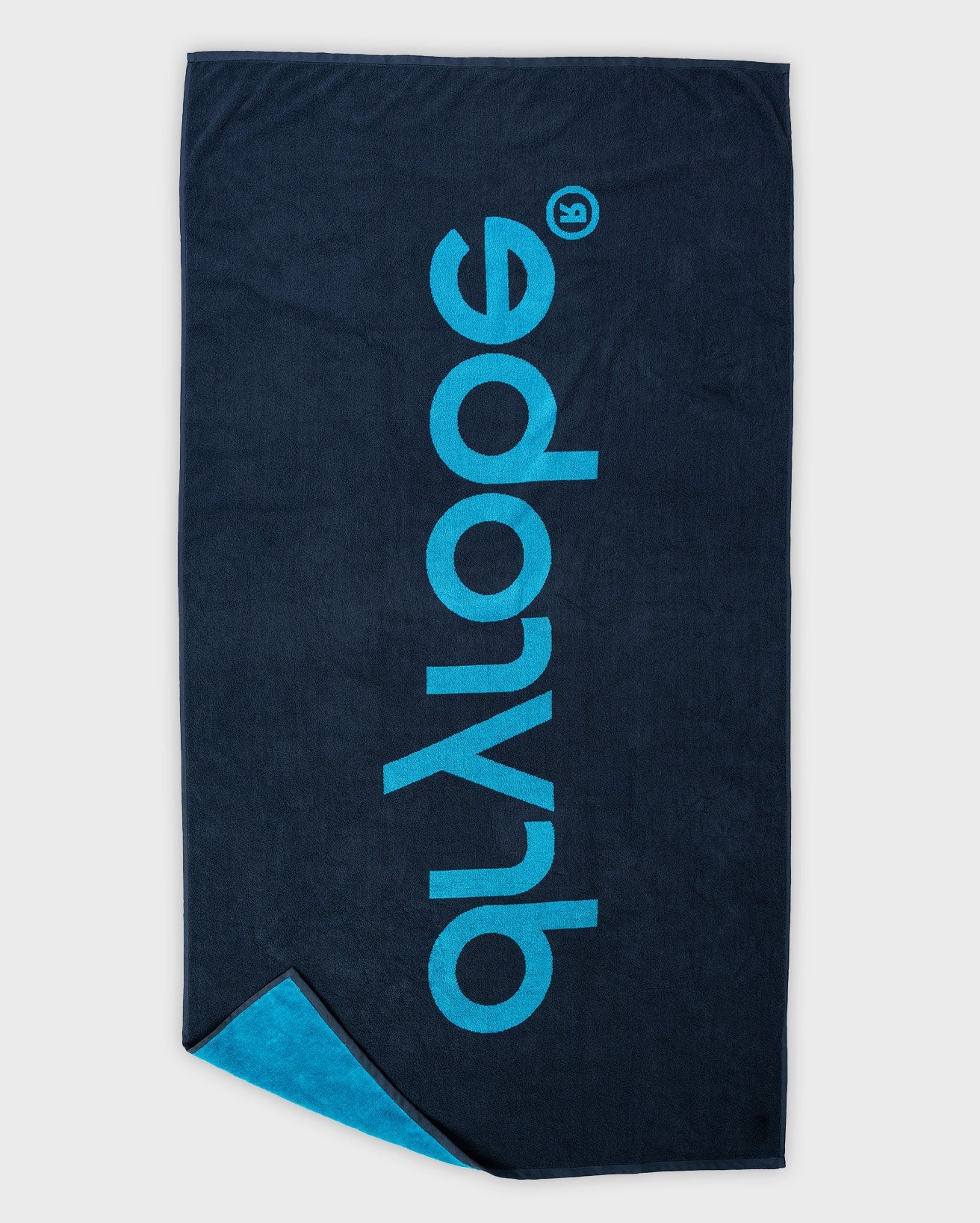 Dryrobe Organic Beach Towel - Blue/Charcoal Grey