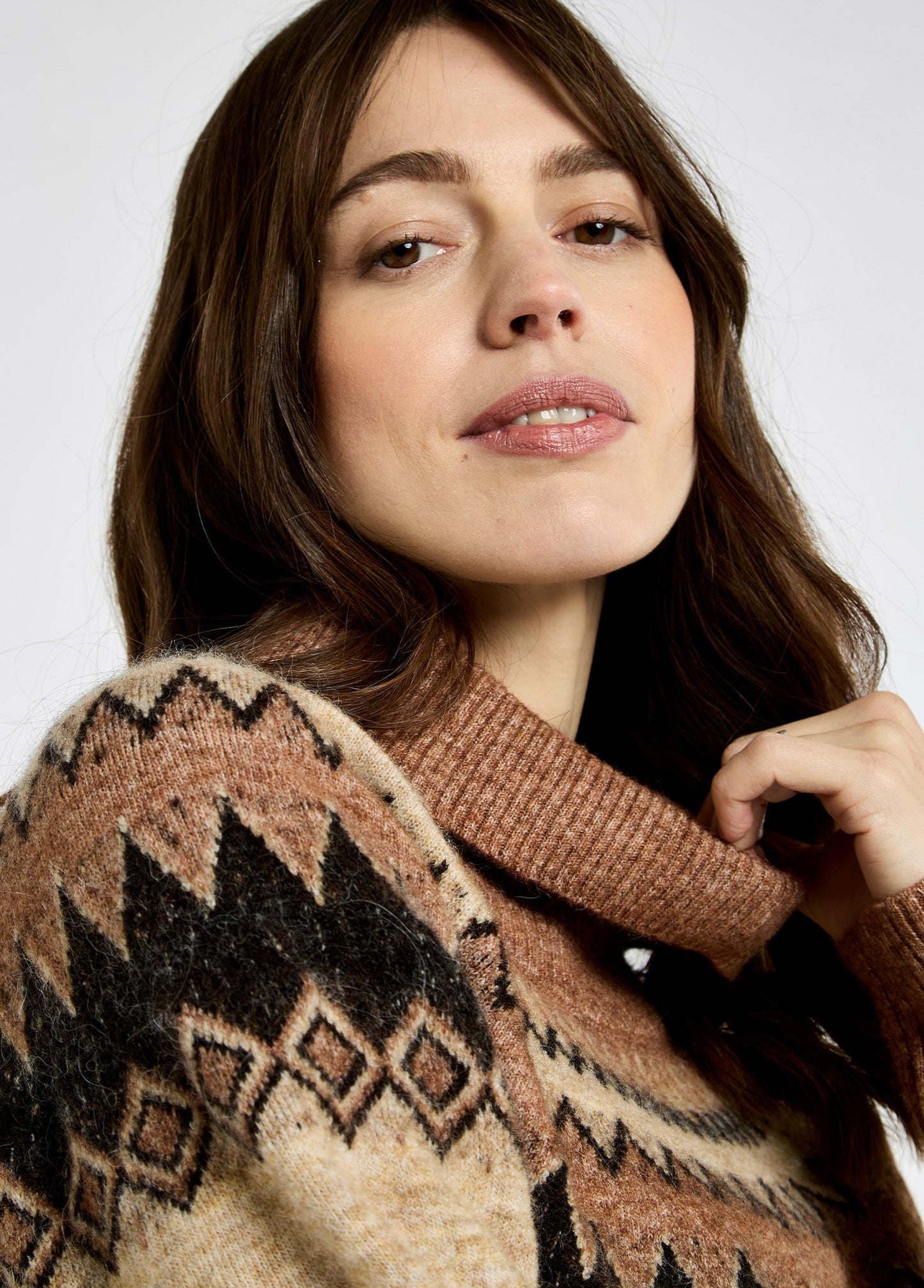 Dubarry Devlin Womens Fair Isle Pattern Jumper - Oat Multi