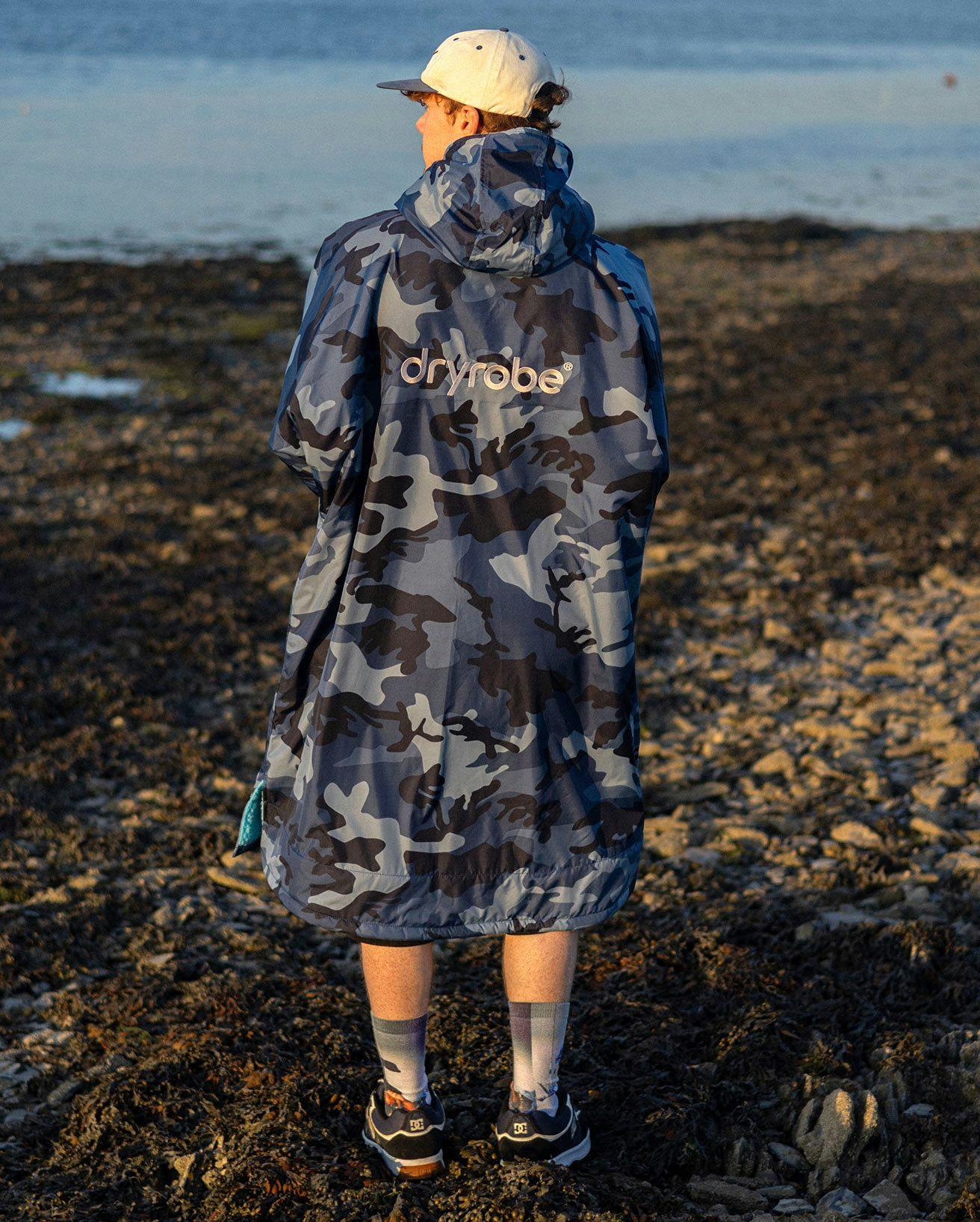 dryrobe Advance Long Sleeve - Blue Camo/Blue