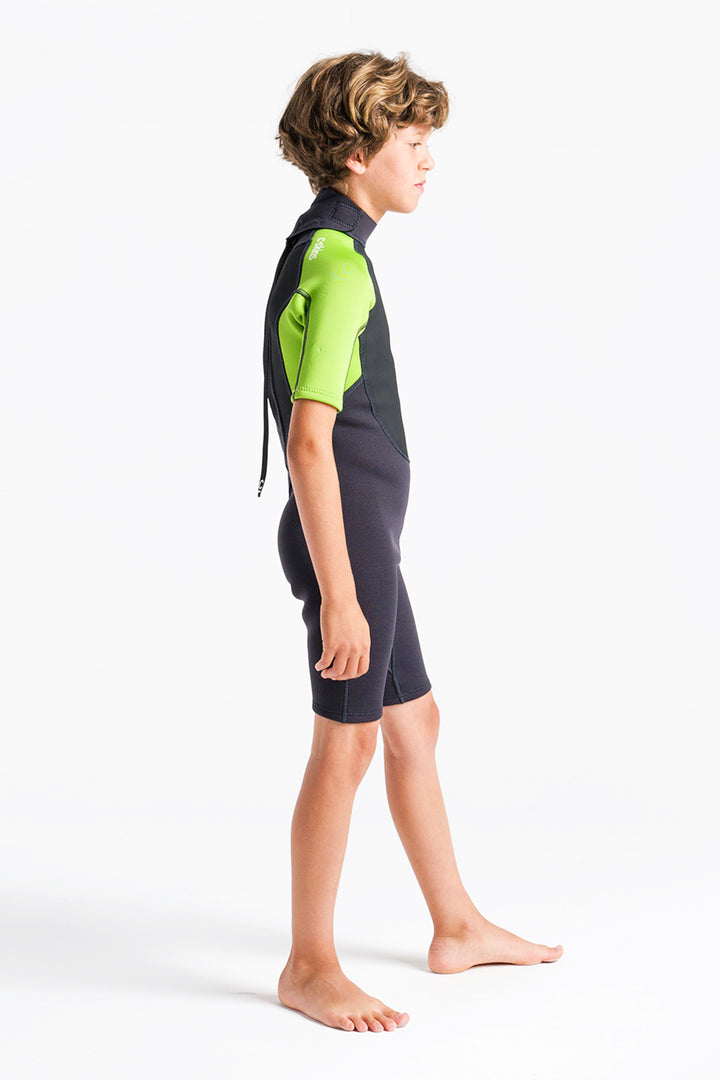 C-Skins Element 3:2 Junior Unisex Shorti - Anthracite/Lime/Multi