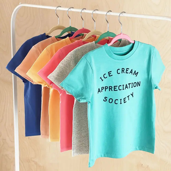 Ice Cream Appreciation Society Kids T Shirt - Tropical Turquoise