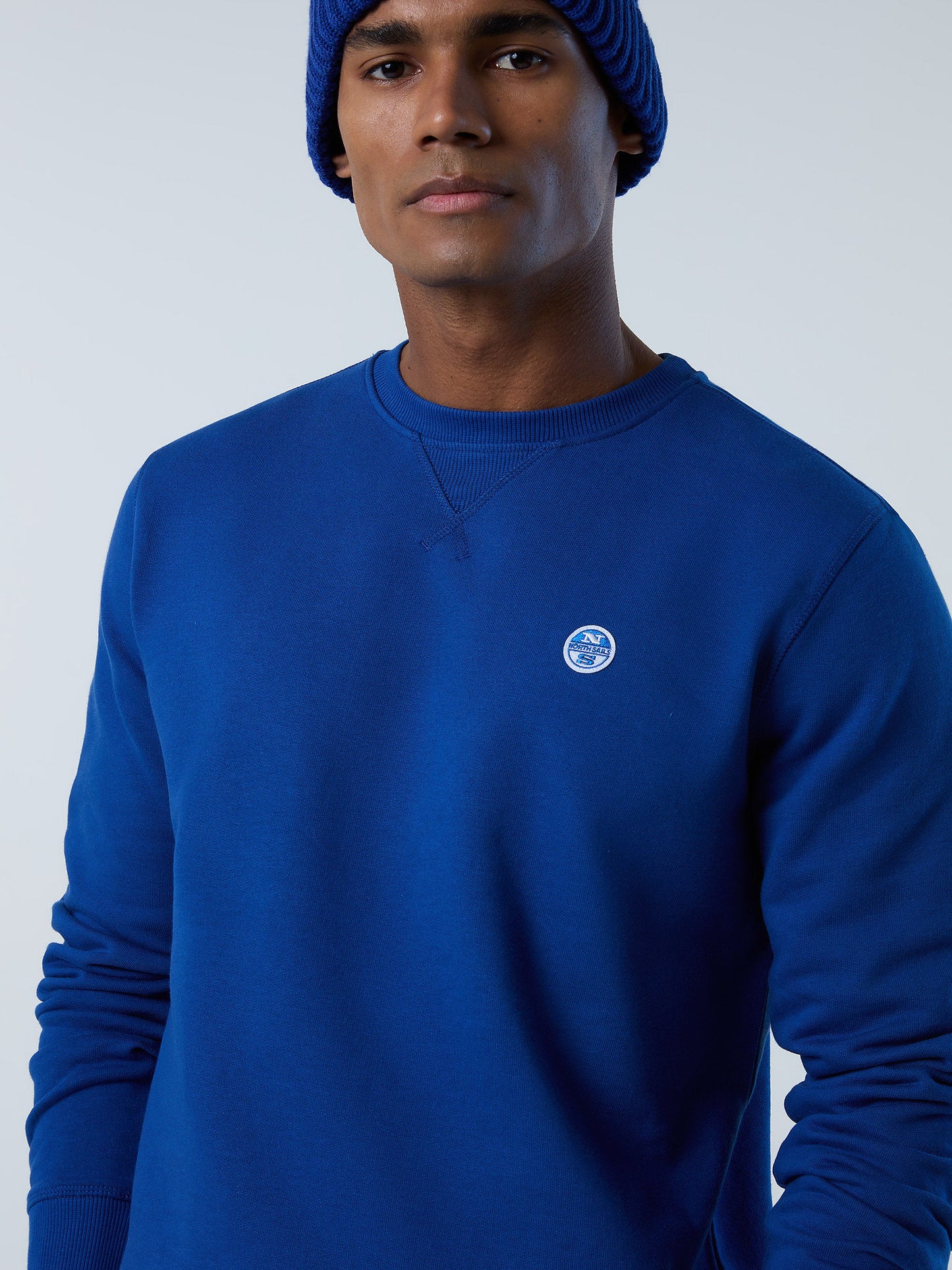 North Sails Crewneck Sweatshirt With Logo - Ocean Blue