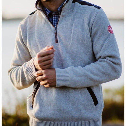 Holebrook Peter 1/4 Zip Windproof - Light Grey Melange
