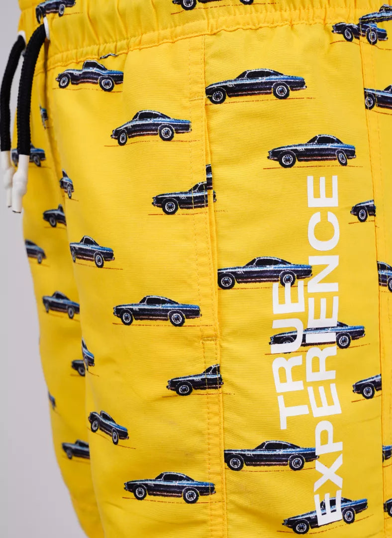 Pelle P Junior Swim Shorts - Sunflower Cars