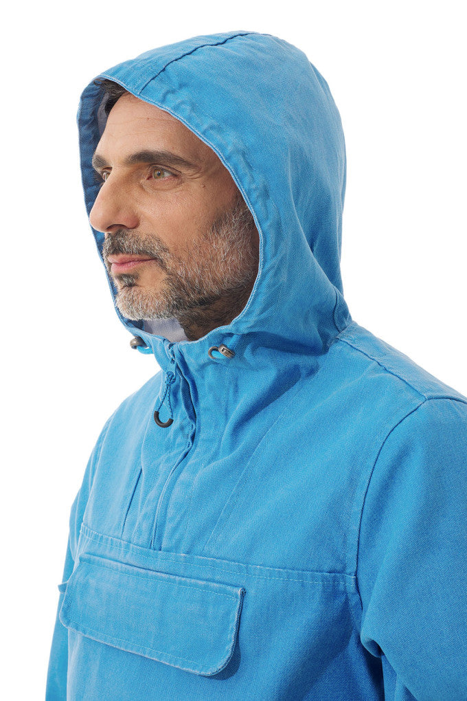 Mousqueton Larmor Print Canvas Smock - Bleuet
