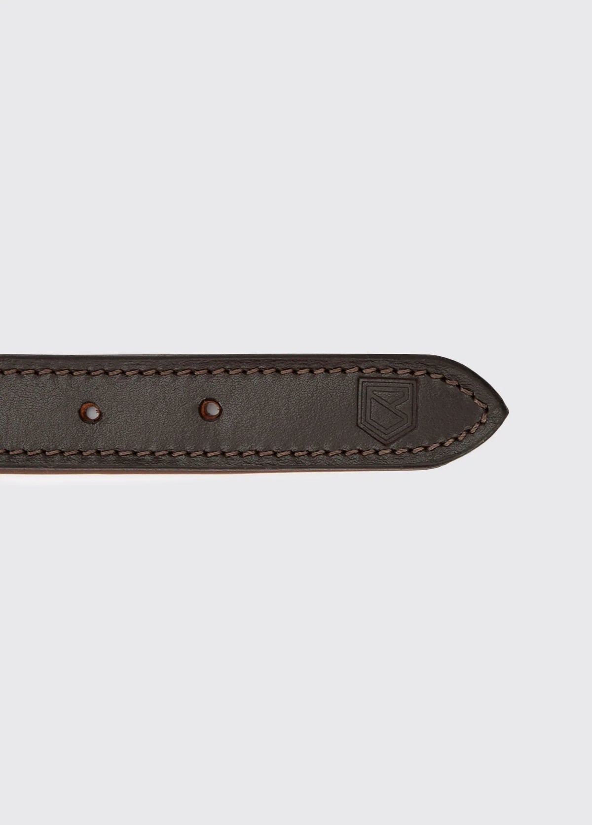 Dubarry Axel Padded Leather Dog Collar - Mahogany