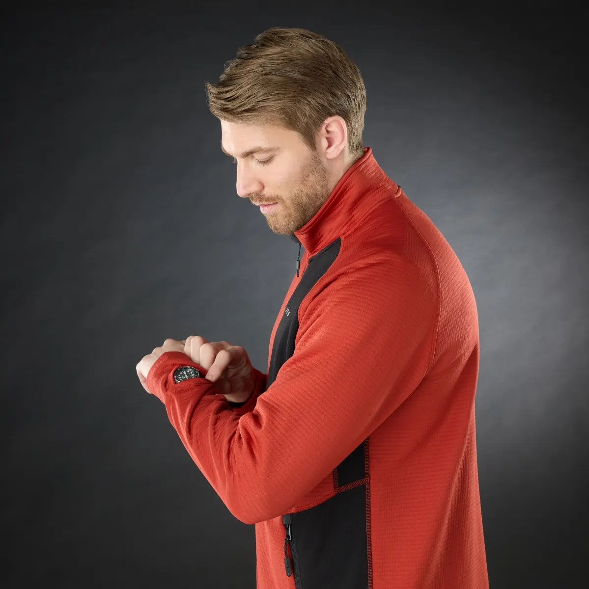 Musto Mens Evo Therm Tech Fleece Jacket - Rust