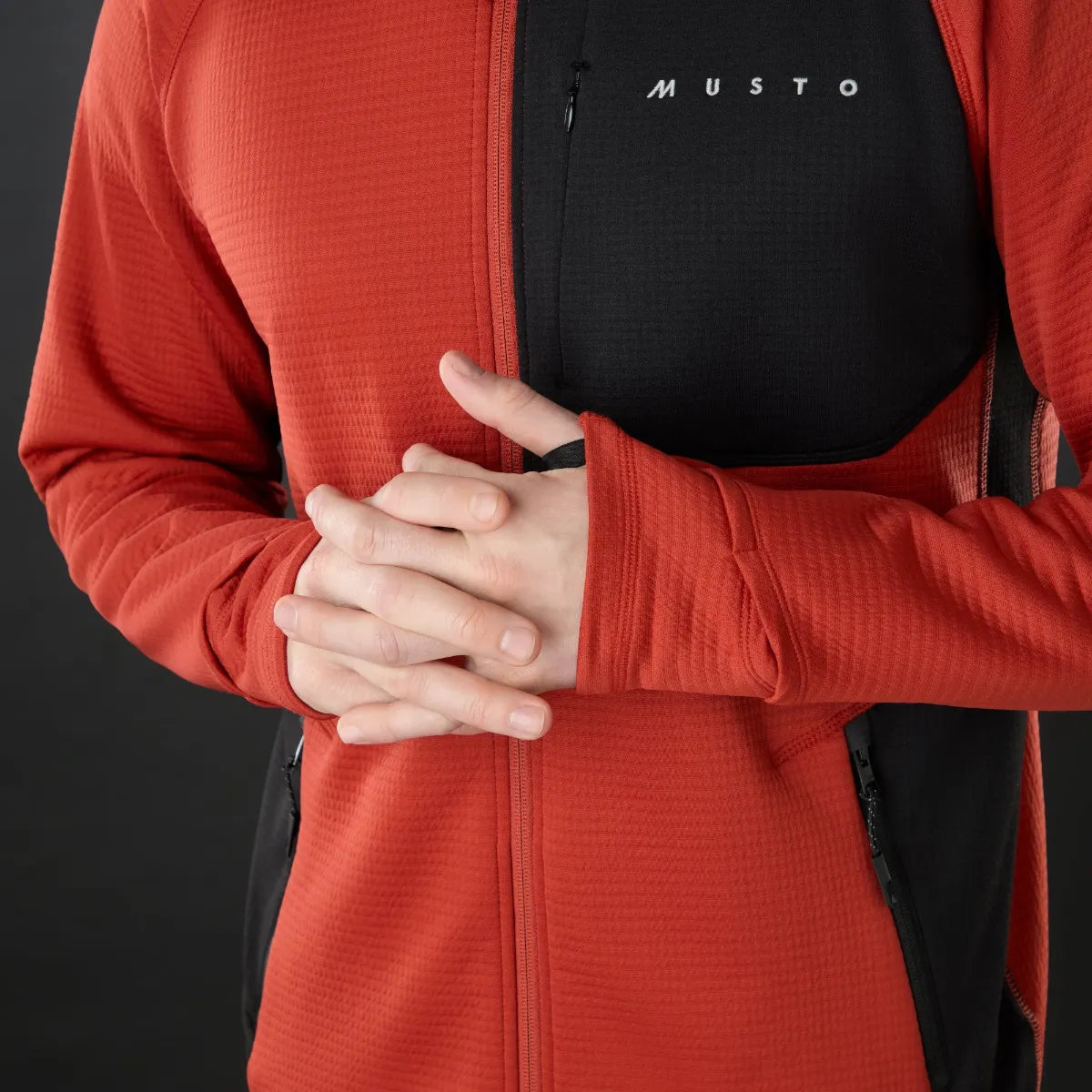 Musto Mens Evo Therm Tech Fleece Jacket - Rust