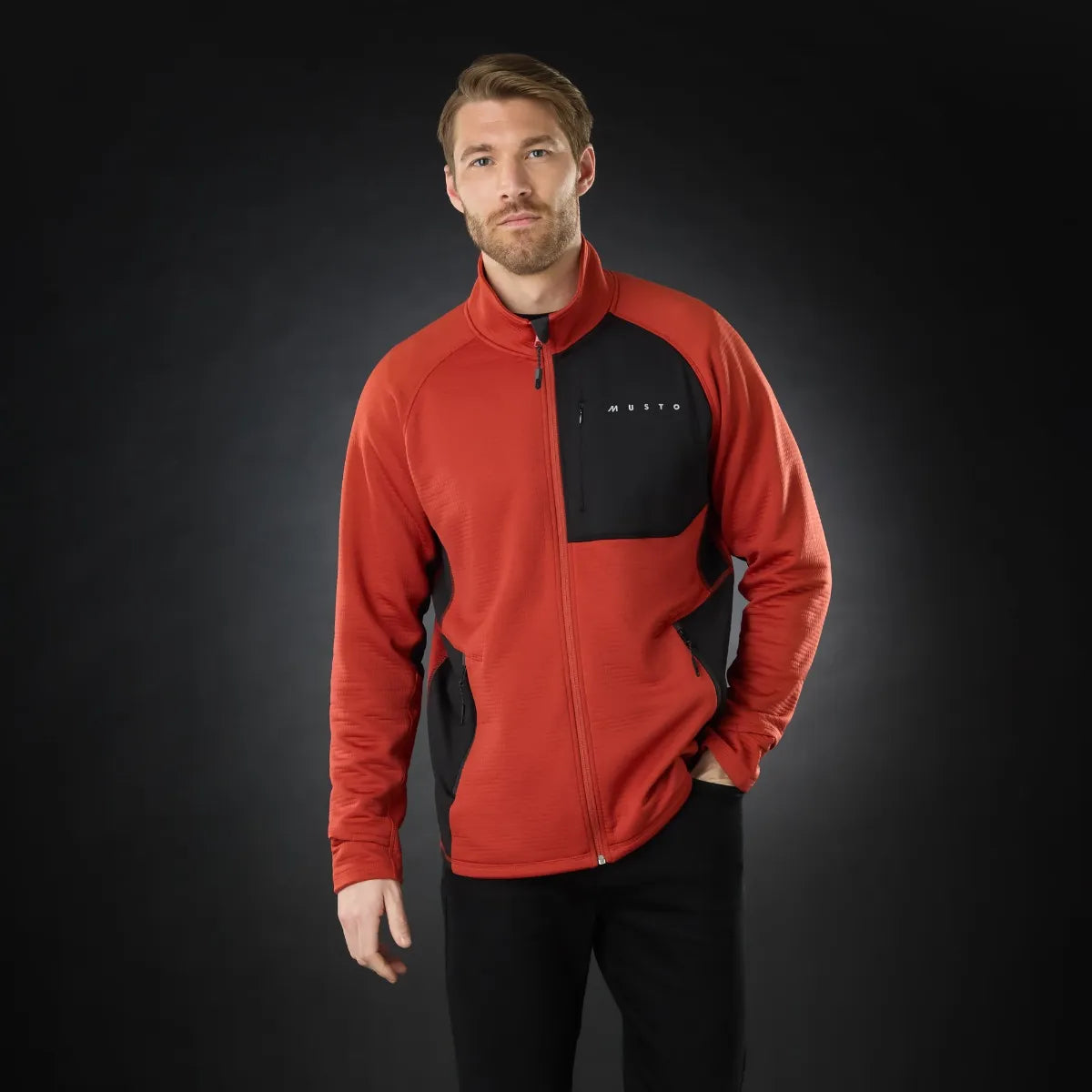 Musto Mens Evo Therm Tech Fleece Jacket - Rust