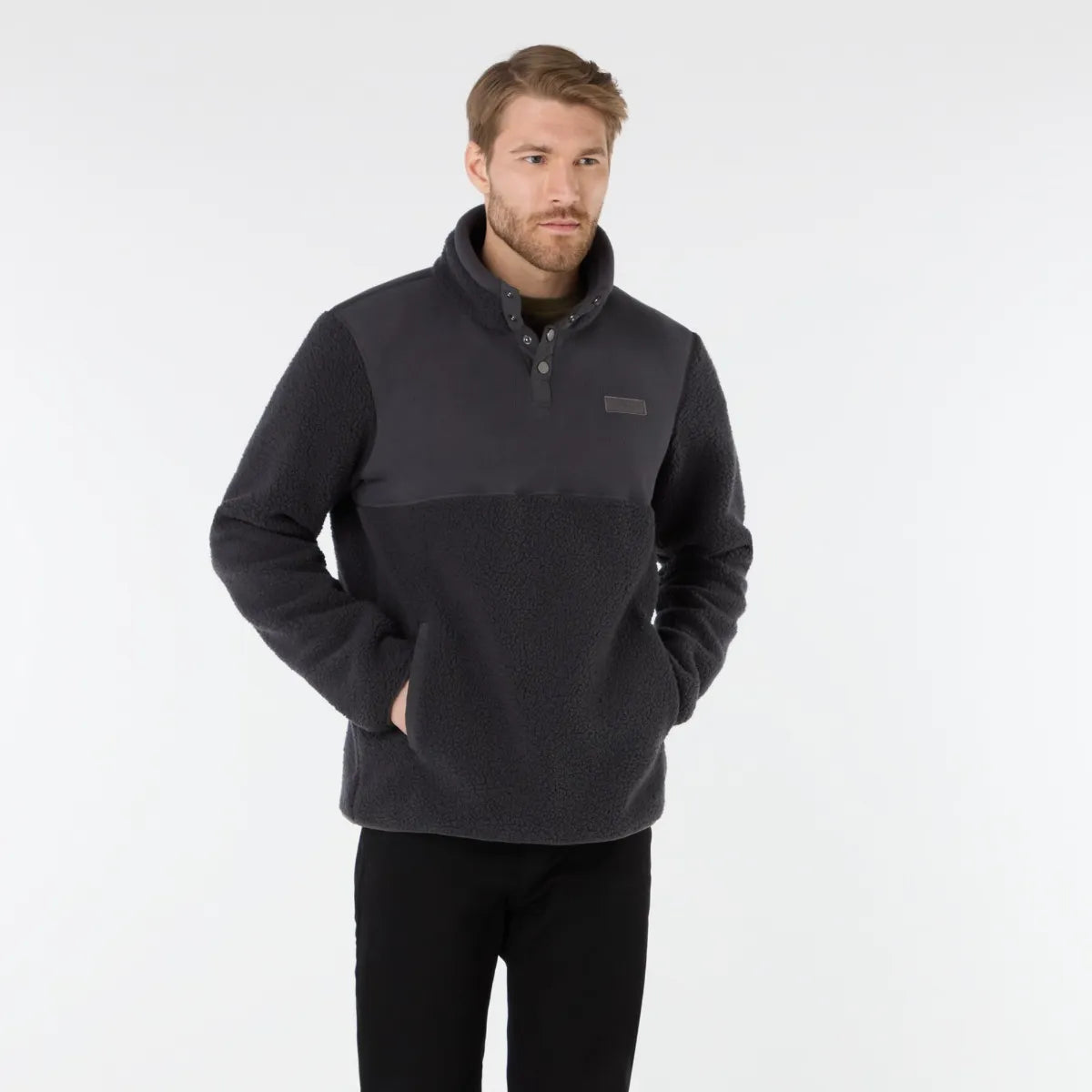Musto Mens Cove Deep Pile Fleece - Carbon