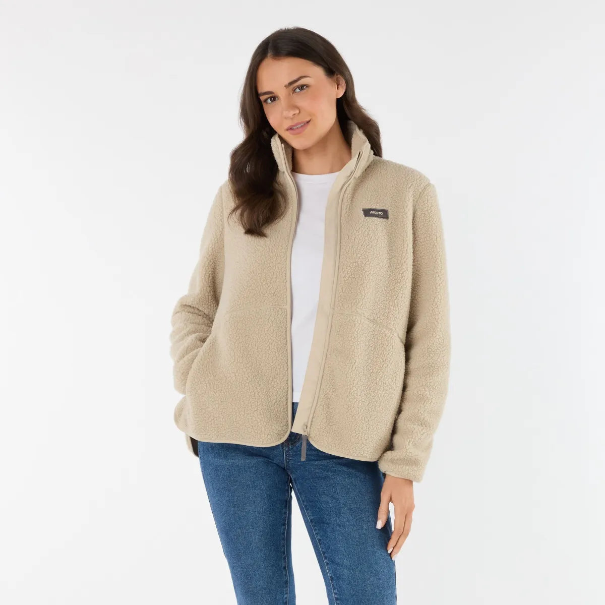 Musto Womens Cove Deep Pile Fleece Jacket - Pure Cashmere