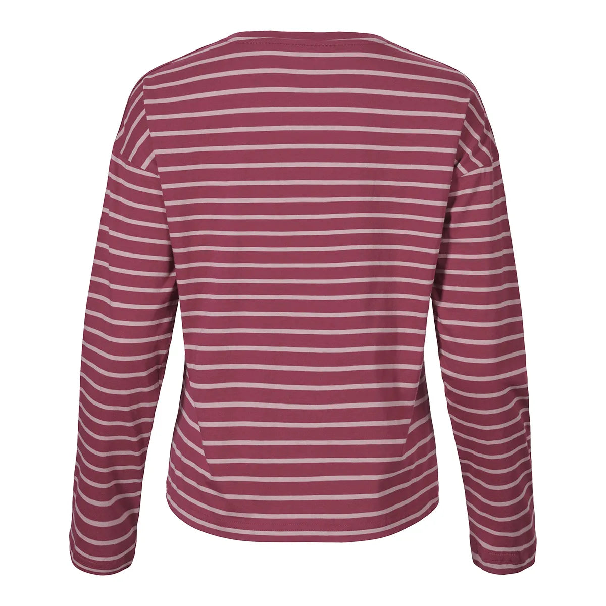 Musto Womens Original Long Sleeve Stripe Tee - Oyster Pink