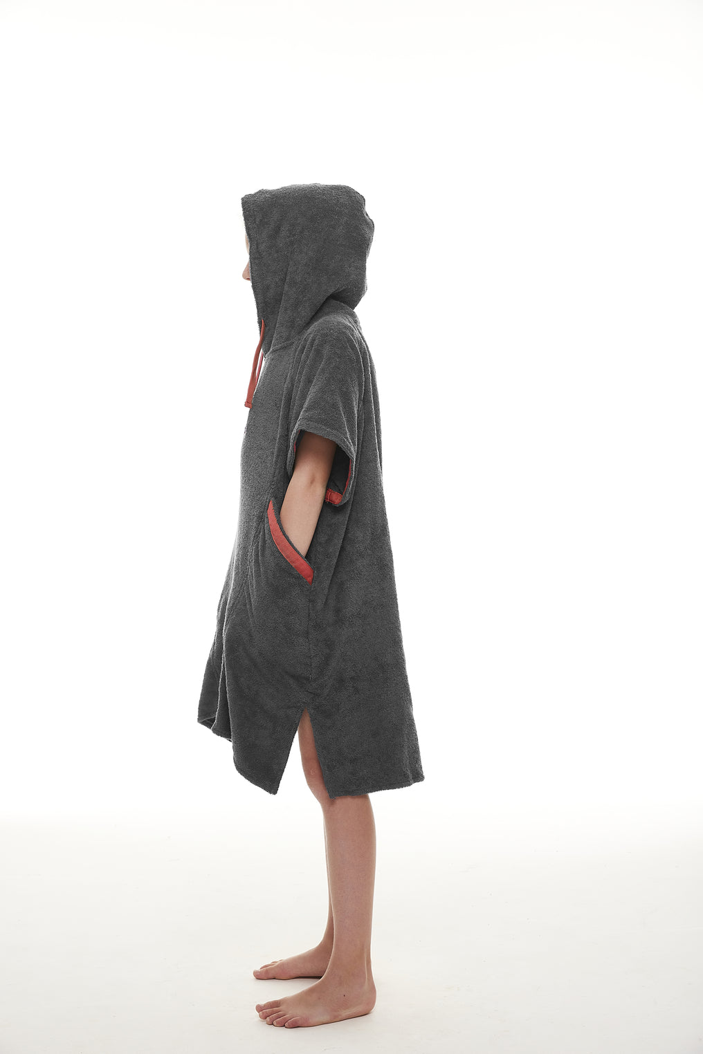 Red Paddle Co Kids Towelling Change Robe - Grey