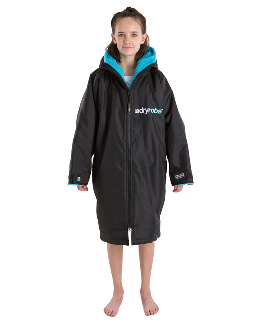 Dryrobe Advance Kids Long Sleeve - Black/Blue