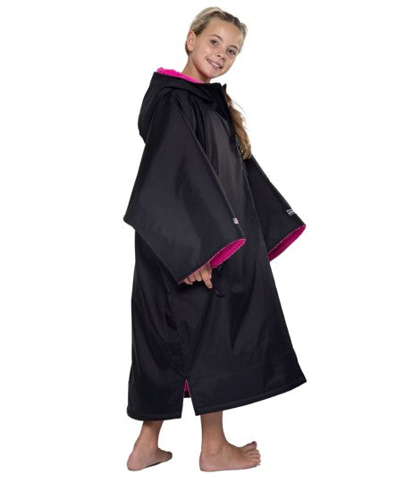 Dryrobe Advance Kids Short Sleeve - Black/Pink