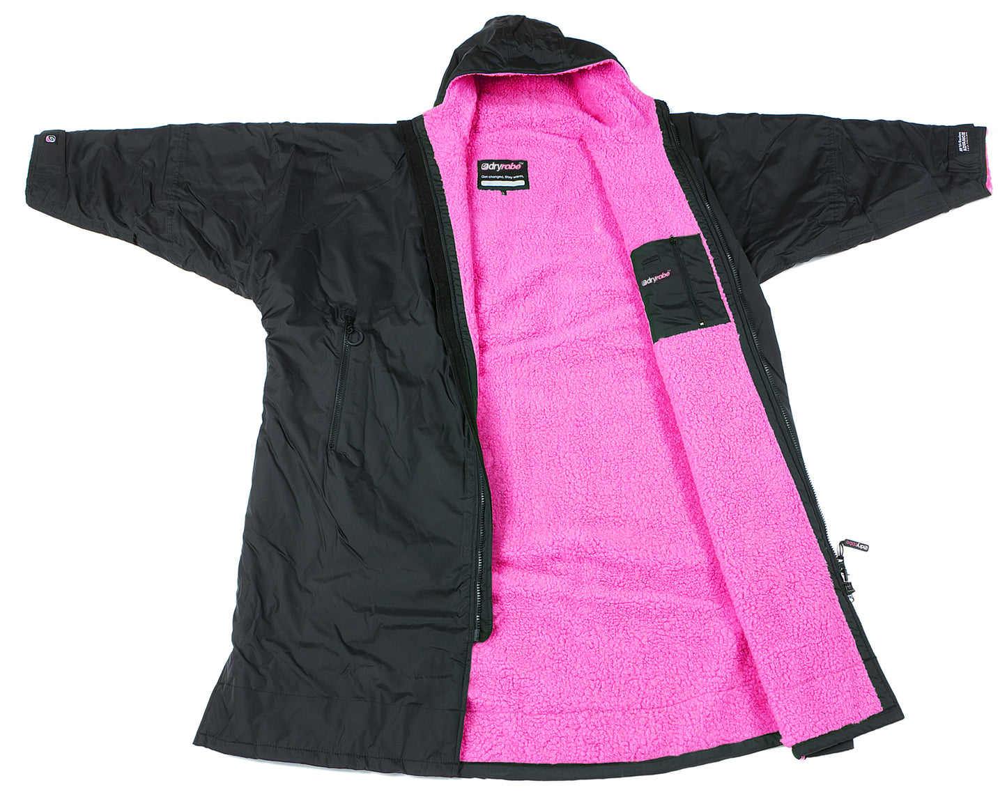 Dryrobe Advance Long Sleeve - Black/Pink