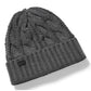 Gill Cable Knit Beanie - Graphite Melange