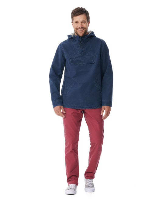 Mousqueton Larmor Print Canvas Smock - Marine