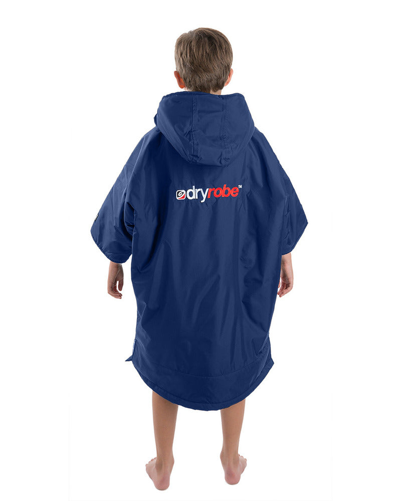 Dryrobe Advance Kids Short Sleeve - Navy/Grey