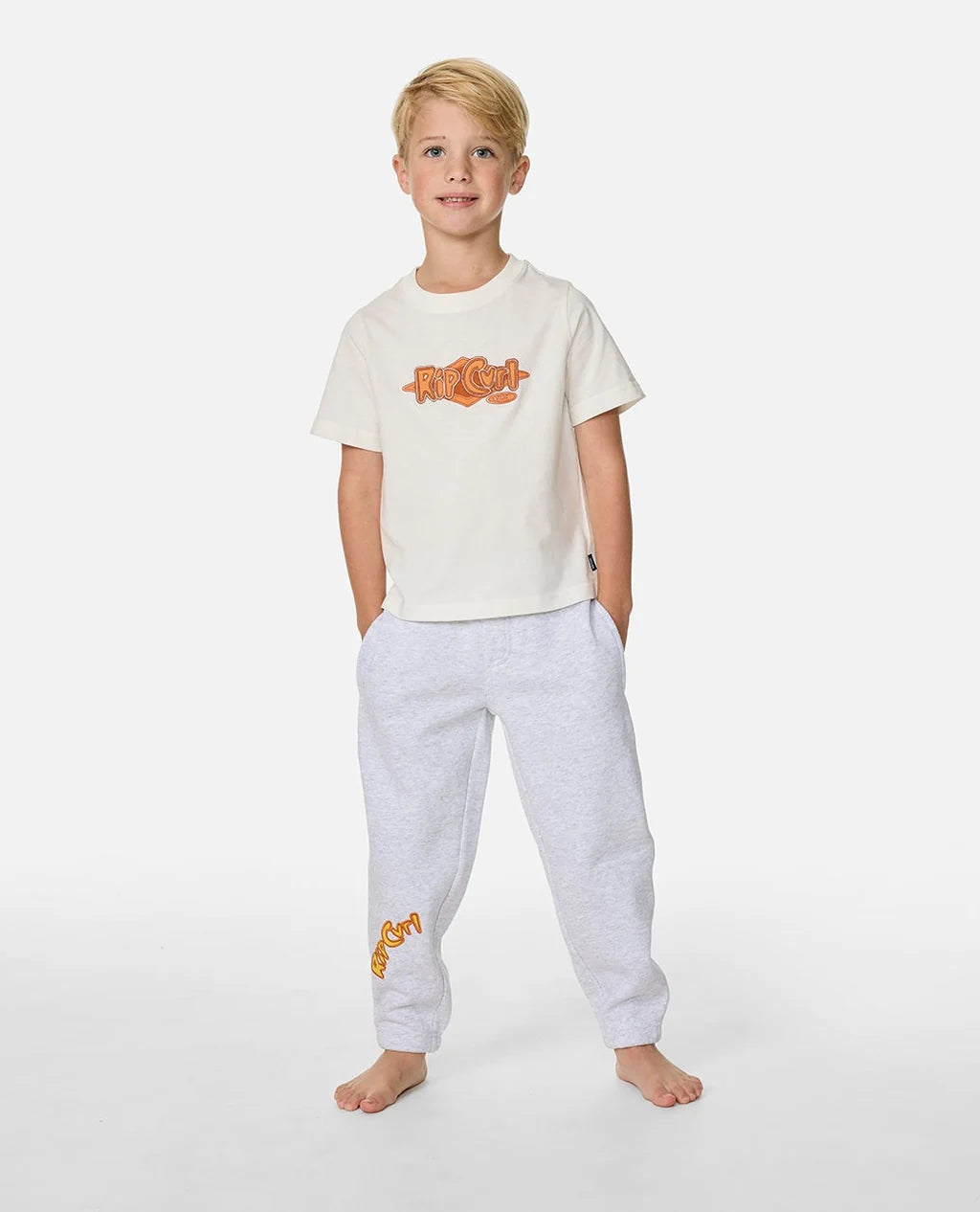 Rip Curl Boys Ride The Wave Trackpant - Light Grey Heather