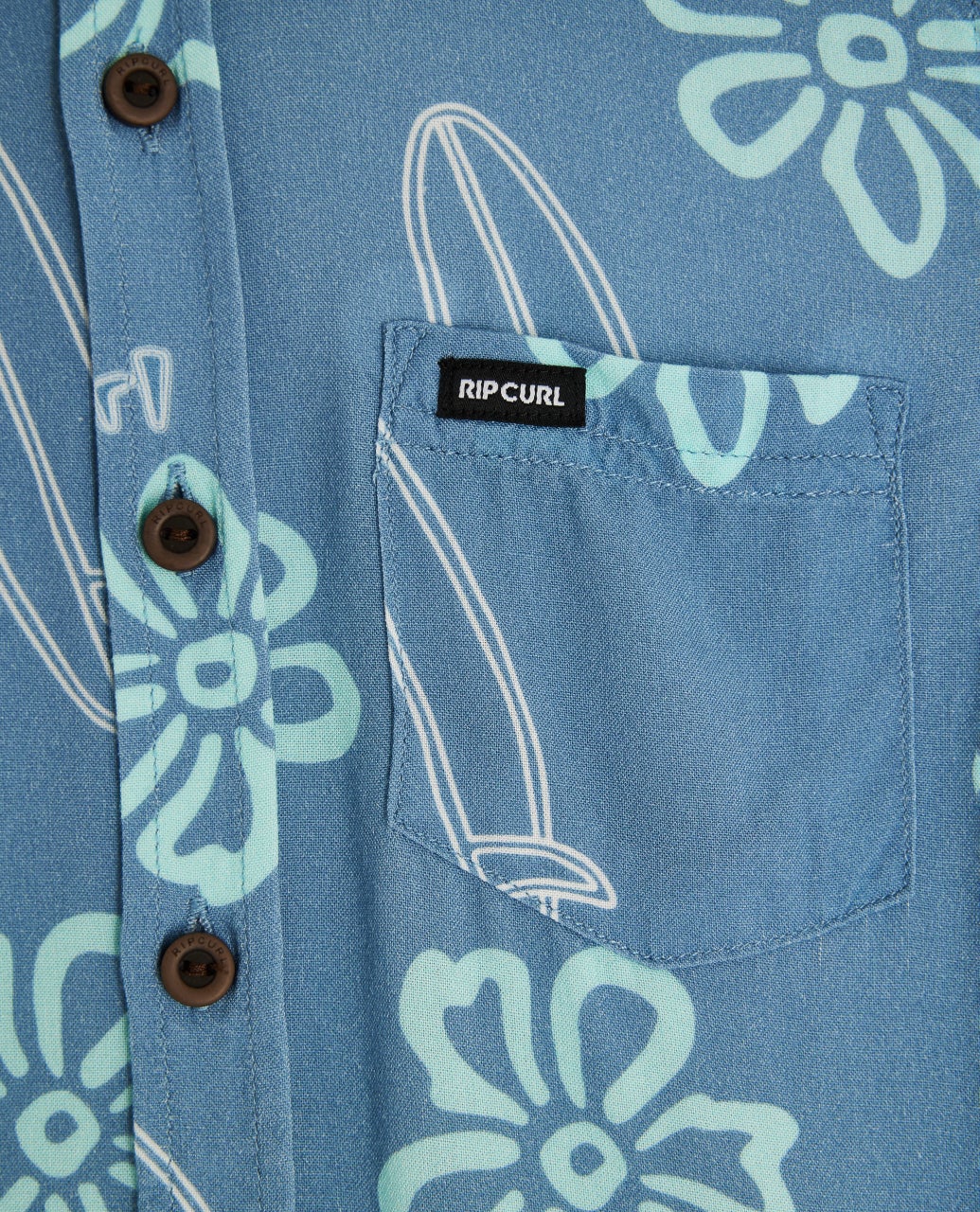 Rip Curl Boys Ride The Wave Shirt - Faded Denim
