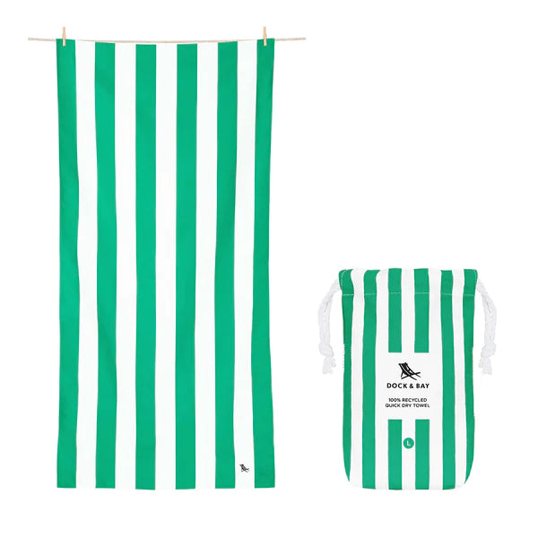 Dock & Bay Beach Towel - Cancun Green