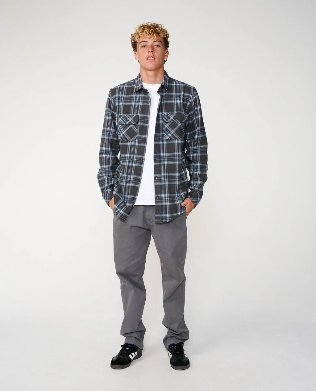 Rip Curl Premium Surf Griffin Flannel Shirt - Washed Black