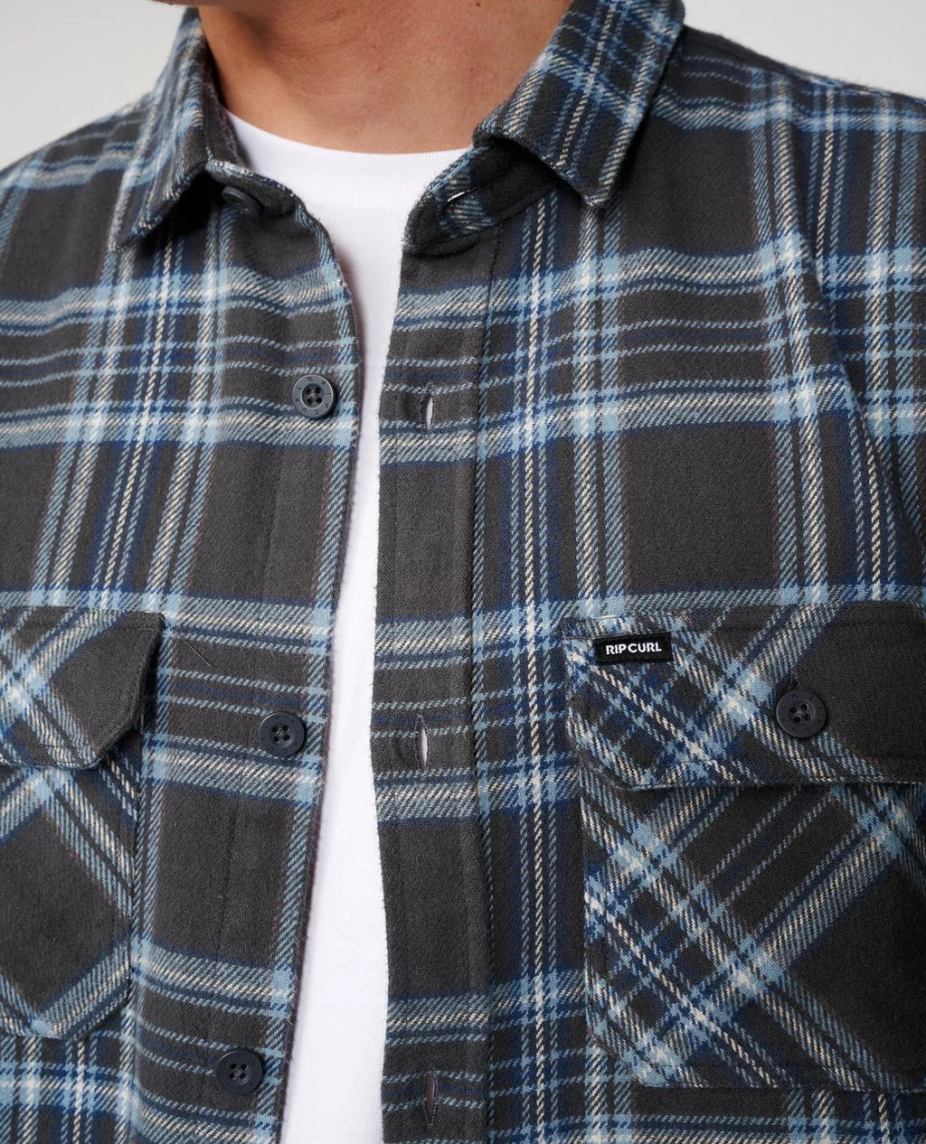 Rip Curl Premium Surf Griffin Flannel Shirt - Washed Black