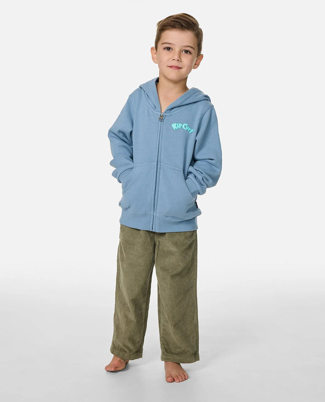 Rip Curl Boys Ride The Wave Zip Through Fleece - Faded Denim